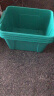 茶花（CHAHUA）茶花塑料收纳箱衣物整理箱35L58L68L多规格玩具整理箱储物 绿色 【68L内置滑轮】3个装 实拍图