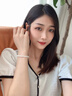 中國黃金（CHINA GOLD）白瑪瑙手串女冰種白月光荔枝凍玉髓手鏈生日禮物送女朋友 白瑪瑙手串6mm女士【紀念品】 曬單實(shí)拍圖