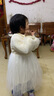 喜茸2-11歲小孩子冬天穿的秋冬裝新款女童時(shí)尚網(wǎng)紗泡泡袖公主裙兒童洋氣針織蓬蓬連衣裙 米白色(加絨加厚) 120 建議身高105CM-110CM 曬單實(shí)拍圖