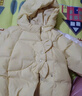 戴維貝拉（DAVE＆BELLA）輕薄兒童羽絨服女童外套男童衣服寶寶嬰幼兒小童羽絨內(nèi)膽男孩冬裝 杏色底印花 100 cm（建議身高90-100cm） 曬單實(shí)拍圖