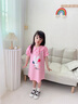 mlgt kids童裝女童連衣裙夏季短袖洋氣時(shí)髦中小童中長(zhǎng)款卡通Polo裙子 粉紅色 100 曬單實(shí)拍圖