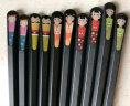 双枪  筷子家用合金筷子 防霉防滑 创意中式尖头筷人物款5双装   实拍图