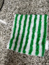 青柚（Cyan pomelo）出口双层竹纤维洗碗巾加厚吸水家务清洁布不沾油厨房油污家用抹布 QY-065绿白条20×25cm（五条装） 实拍图