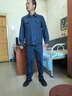 沵賓純棉電焊牛仔勞保工作服套裝男長袖工地工裝勞保服耐燙電焊服定制 316加厚牛仔套裝 165-M【適合105斤到125斤】 曬單實拍圖