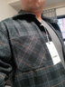 潮天士復古加厚格子外套男寬松工裝休閑男士長(cháng)袖襯衫春季百搭大碼襯衣 灰色 2XL【160-180斤】 曬單實(shí)拍圖