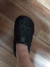 豪韞睞洞洞鞋男款夏季外穿2024新款戶(hù)外沙灘厚底防滑涼鞋包頭半拖鞋 [清·倉特·價(jià)]黑色[純色款] 40 -41[適合39-40腳穿] 曬單實(shí)拍圖