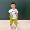 mlgt kids童裝男童套裝2025夏季酷帥男孩短袖洋氣寶寶夏裝兒童長褲 灰色A款 100 cm（建議身高95cm左右) 曬單實拍圖