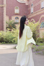 茵曼章若楠同款UPF100+原紗開衫女裝防曬衣薄款襯衫2025夏季新品外套 防曬襯衫-檸檬黃 S 曬單實拍圖