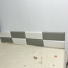 羊洋居床頭防撞軟包靠背榻榻米墻圍兒童床圍嬰兒墻面加厚3d立體墻貼自粘 淺灰色20cm*50cm-3.2厘米超厚 9片裝【孕嬰可用無(wú)甲醛】 曬單實(shí)拍圖
