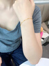 中國黃金（CHINA GOLD）滿天星18k金手鏈小金珠轉(zhuǎn)運(yùn)珠新款雙七夕情人節(jié)禮物送女朋友老婆 【京速達(dá)】18K黃金/小金珠手鏈 約0.6g 曬單實(shí)拍圖