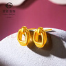 菜百首飾 黃金耳飾 足金復古輕奢5D幾何方形耳釘 計價(jià) HJ 黃金耳飾 約1.55g 曬單實(shí)拍圖