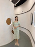 fengyunge 涼鞋女仙女風2025夏季女款時尚珍珠軟底百搭平底一字扣帶涼鞋女 A001米色 37 (235mm) 曬單實拍圖