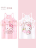 Hello Kitty女童吊帶背心棉貼身夏季兒童寶寶打底衫薄款外穿坎肩內衣 513024兩件裝 120 適合115-125 曬單實(shí)拍圖