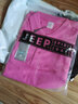 JEEP SPIRIT23夏新款220克純棉polo男t恤短袖翻領寬松純色珠地全棉汗衫 玫紅 L 135至155斤左右 曬單實拍圖
