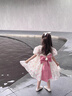 酷樂羊女童公主裙夏裝2025新款洋氣兒童碎花裙小女孩蝴蝶結泡泡袖連衣裙 圖片色 120 曬單實拍圖