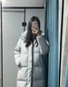 恩若凡大學(xué)生穿的羽絨服女生長款加厚服女冬季中過膝今年流行服時(shí)尚外套 淺藍(lán)色 S 建議80-100斤 曬單實(shí)拍圖