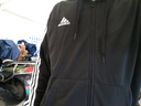adidas阿迪達斯外套男士春季新款跑步訓(xùn)練運動服防風(fēng)透針織連帽風(fēng)衣夾克 GK9032刺繡logo 2XL 曬單實拍圖