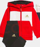 阿迪達斯（adidas）童裝春節款紅色寶寶運動(dòng)休閑長(cháng)袖連帽套裝  JF3881紅 98cm  曬單實(shí)拍圖