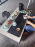 洛湘天然烏金石茶盤辦公家用簡約排水式現(xiàn)代輕奢茶具套裝雕刻石頭茶臺 烏金石單茶盤 80-30-3CM 曬單實拍圖