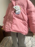 威爾貝魯（WELLBER）兒童羽絨服寶寶男女童加厚白鴨絨棉衣中長款保暖外套 24新秋冬 櫻花粉【三防蓄熱】 110cm 曬單實拍圖