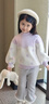 戴維貝拉（DAVE＆BELLA）幼兒寶寶毛衣小童針織衫秋冬新款小孩衣服女童上衣兒童針織衫童裝 淺紫色【現貨】 110 cm（建議身高100-110cm） 曬單實(shí)拍圖