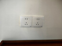 羅格朗逸景開關(guān)插座面板碳素黑色86型墻壁暗裝電源插座 10A五孔帶 開關(guān) 曬單實拍圖