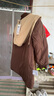 艾萊依（ERAL）冬季新款假兩件羽絨服女連帽寬松時尚保暖棒球服外套 蜜茶棕 L 165【建議130-145斤】 曬單實拍圖