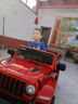 顏桔兒童電動(dòng)車(chē)四輪汽 車(chē)小孩男女寶寶玩具車(chē)可坐雙人四驅帶斗搖擺車(chē) 頂配烤漆紅：12v大電瓶+全功能 曬單實(shí)拍圖