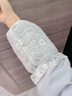 FOX.G蕾絲袖套女羽絨服專(zhuān)用套袖男兒童護袖上班秋冬季手袖防臟工作袖頭 蕾絲印花純色袖套白色 曬單實(shí)拍圖