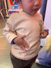 贏一貝嬰兒德絨高領打底衫長袖T恤0-3歲冬裝男童加絨保暖小童女寶寶上衣 杏色 100cm 曬單實拍圖