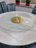 佐盛餐桌 可折疊餐桌 仿大理石圓桌飯桌家用小戶(hù)型多功能桌子圓形可移動(dòng)客廳大圓桌配套轉盤(pán) 曬單實(shí)拍圖
