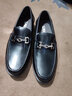 沙馳（SATCHI）男鞋牛皮商務(wù)休閑皮鞋男士真皮鞋西裝鞋軟皮輕便透氣一腳蹬樂(lè )福鞋 黑色212282142Z 39 (245mm) 曬單實(shí)拍圖