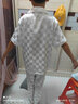 童話課堂兒童睡衣夏季薄款女童家居服短袖冰絲小孩空調(diào)服夏天公主長褲套裝 提花白—短袖長褲 160碼建議身高145-155厘米左右 曬單實拍圖