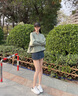 波司登（BOSIDENG）國標時尚防曬衣女冰絲高倍防紫外線蝙蝠袖百搭開衫斗篷式潮流外套 灰綠4182 S 160/84A 曬單實拍圖