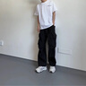 FOX.G白色t恤男士短袖衣服男裝2025夏季新款夏裝半袖寬松大碼重磅體恤 Let小字母白色短袖t恤 L 【建議120斤以內(nèi)】 曬單實(shí)拍圖