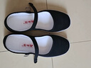 內(nèi)聯(lián)升布鞋 女老北京布鞋坤千層底加密一代系帶休閑平底鞋媽媽鞋8201A 黑色 39 曬單實(shí)拍圖