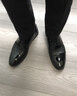 老爺車(chē)（WECKER）真皮男皮鞋內增高皮鞋透氣套腳正裝商務(wù)青年英倫尖頭西裝德比男鞋 5793黑色系帶[增高款] 39 曬單實(shí)拍圖