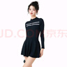 栢啟歆泳衣女夏連體三角裙式兩件套長(cháng)袖保守運動(dòng)款小胸學(xué)生顯瘦遮肉泳裝 連體三角裙式【建議80-120斤】 曬單實(shí)拍圖