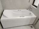 箭牌（ARROW）浴缸家用成人浴缸 亚克力按摩大浴缸小户型方形日式坐式浴池 1.5m五金浴缸/含花洒头/右裙 实拍图
