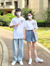 MDlila《2件價(jià)》情侶裝夏季短袖t恤2025新款一男一女寬松半袖定制衣服 小愛(ài)心 男白+女白 L 男+女M 曬單實(shí)拍圖