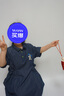 馬·拉?。∕.Latin）/童裝兒童連衣裙夏裝新款女小童后背印花短袖連衣裙 牛仔深藍 120cm 曬單實(shí)拍圖