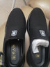 老人頭（laorentou）網(wǎng)鞋男透氣飛織網(wǎng)面鞋厚底運動(dòng)休閑鞋一腳蹬老北京布鞋男爸爸鞋 15065黑色四季款 39 曬單實(shí)拍圖