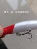 藍旗魚(yú)新品詭道魚(yú)鱗沉水鉛筆超遠投顫泳翹嘴鱸魚(yú)路亞餌假餌 珠光白紅頭 66mm/8.8g 一支裝 曬單實(shí)拍圖