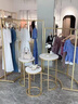 服裝店弧形中島展示架櫥窗落地掛衣架男女裝店鞋包置物流水中島臺 納米金 弧形118x155高 曬單實拍圖