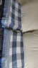 艾薇枕巾全棉一对学生儿童枕巾夹棉家用枕头巾 蓝色格子 52*78cm 实拍图