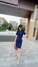 詩(shī)璐雅夏季新款高端中國風(fēng)職業(yè)連衣裙時(shí)尚休閑商務(wù)通勤修身珠寶店美容院茶藝售樓部職業(yè)裝女裝套裝工裝裙子 短藏青連衣裙 L 曬單實(shí)拍圖