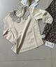 babylove女寶寶上衣純棉春秋款長袖T恤嬰兒花邊領(lǐng)四季打底衫甜美 曬單實拍圖