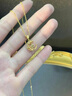 中國(guó)黃金（CHINA GOLD）星月之戀黃金項(xiàng)鏈女足金星星吊墜七夕情人節(jié)禮物送女友老婆生日 足金星月之戀吊墜+18K金鏈 曬單實(shí)拍圖