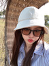 CHALL KITTY遮陽帽女夏季防紫外線防曬帽鴨舌漁夫帽女士太陽帽子沙灘涼帽女 米色-高端品牌禮盒裝高檔高級感 曬單實拍圖