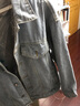 型男港 秋季牛仔外套男ins潮牌港風(fēng)帥氣寬松上衣韓版復古夾克 藍色 M （100-130斤） 曬單實(shí)拍圖